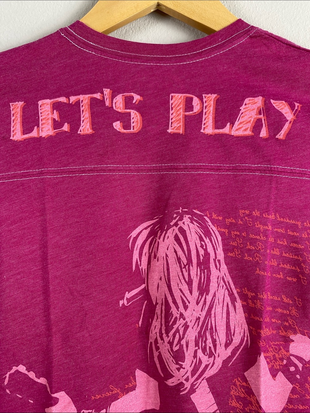 Hard Rock Cafe New York Y2K Let’s Play Short Sleeve Baby Tee | Pink - Picture 5 of 13